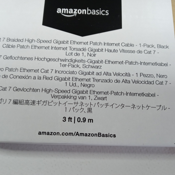 Amazon Basics Cat 7 Braided High-Speed Gigabit Ethernet Patch Internet Cable 3ft - Picture 5 of 5